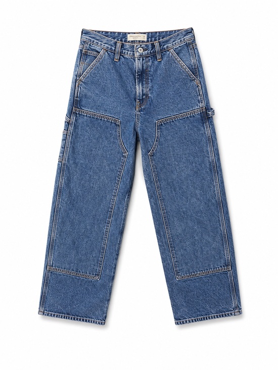 Abercrombie & Fitch Denim - Abercrombie & Fitch Women's Blue Wide-Leg Carpenter Jeans